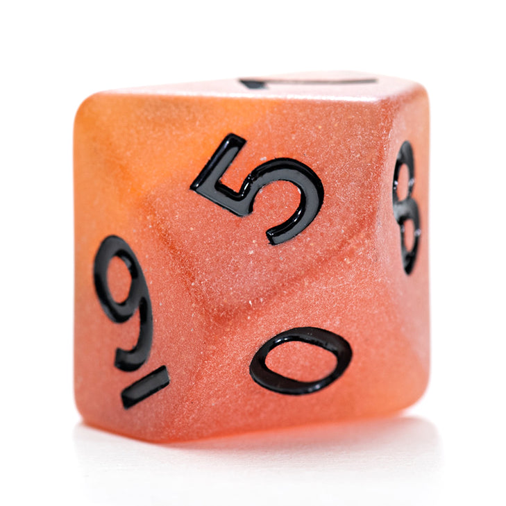Game Keeper's Dice - Sea Glass - 'Firebrand' - 10d10 Dice Set