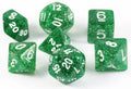 Gate Keeper Games - Halfsies Dice - 'Glitter Green' - 11 Die Set