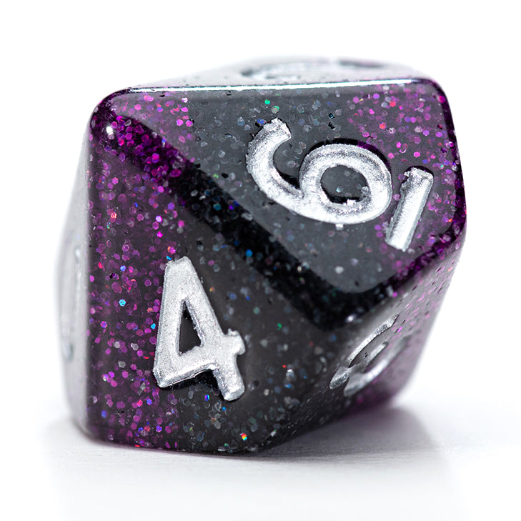 Game Keeper's Dice - Glitter Bomb - 'Grandiloquent' - 10d10 Dice Set