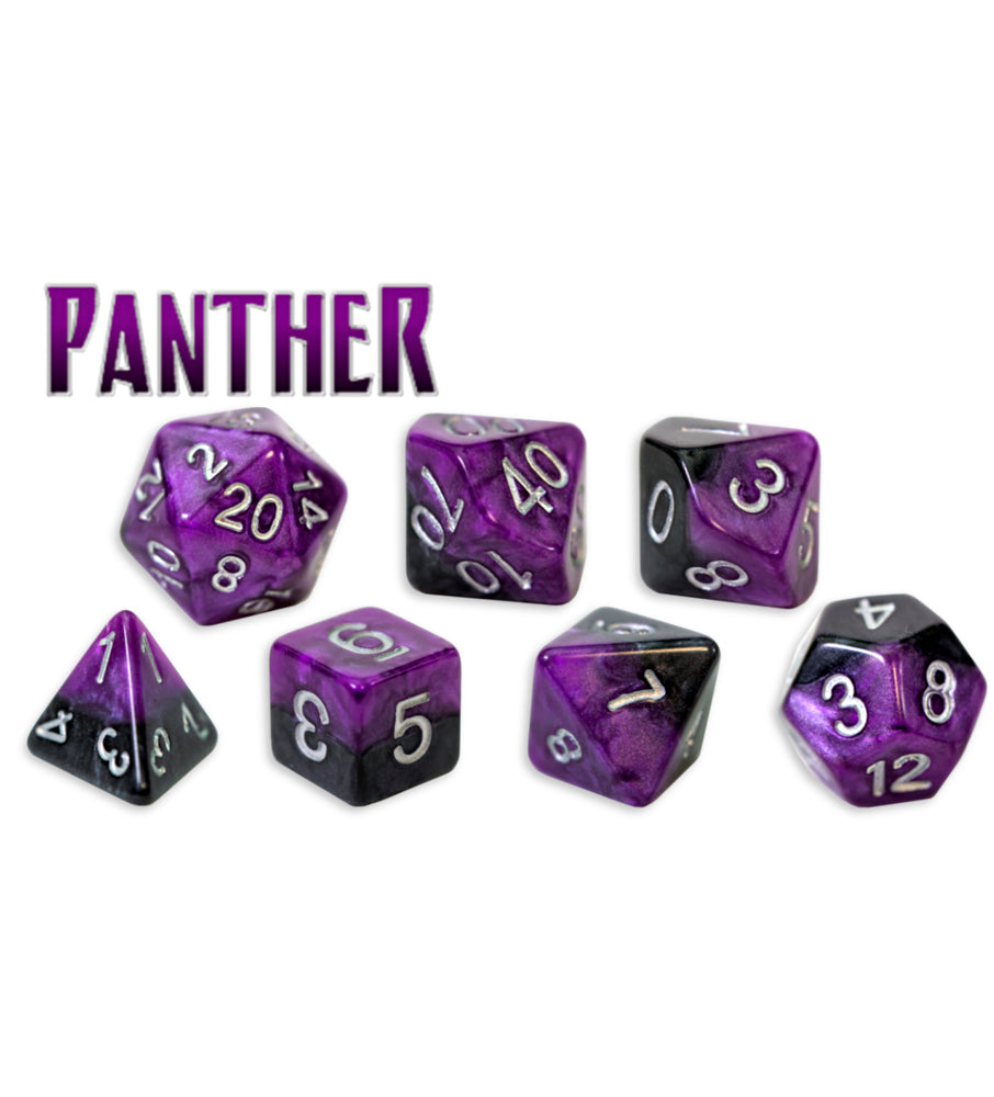 Gate Keeper Games - Halfsies Dice - 'Panther' - 11 Die Set