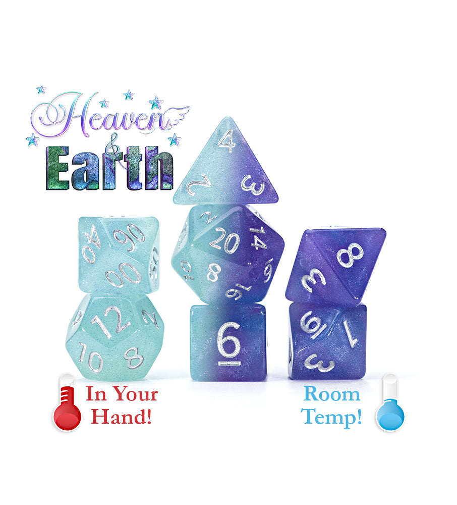 Gate Keeper Games - Chromomancy Dice - 'Heaven & Earth' 7 Die Set