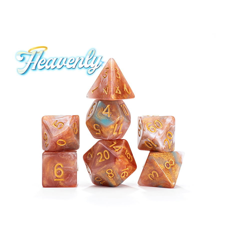 Gate Keeper Games - Aether Dice - 'Heavenly' 7 Die Set