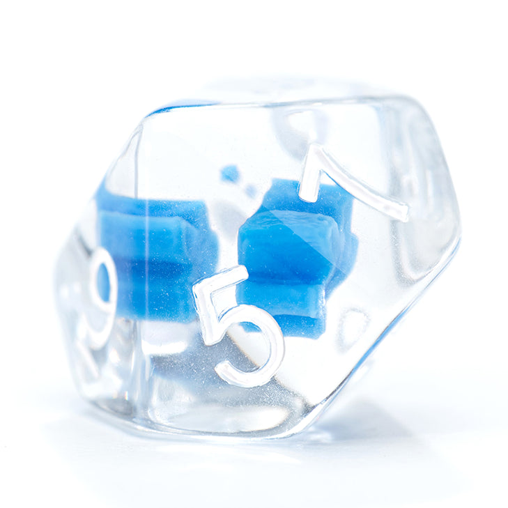 Game Keeper's Dice - Inclusion Dice - 'I Play Blue' - 10d10 Dice Set