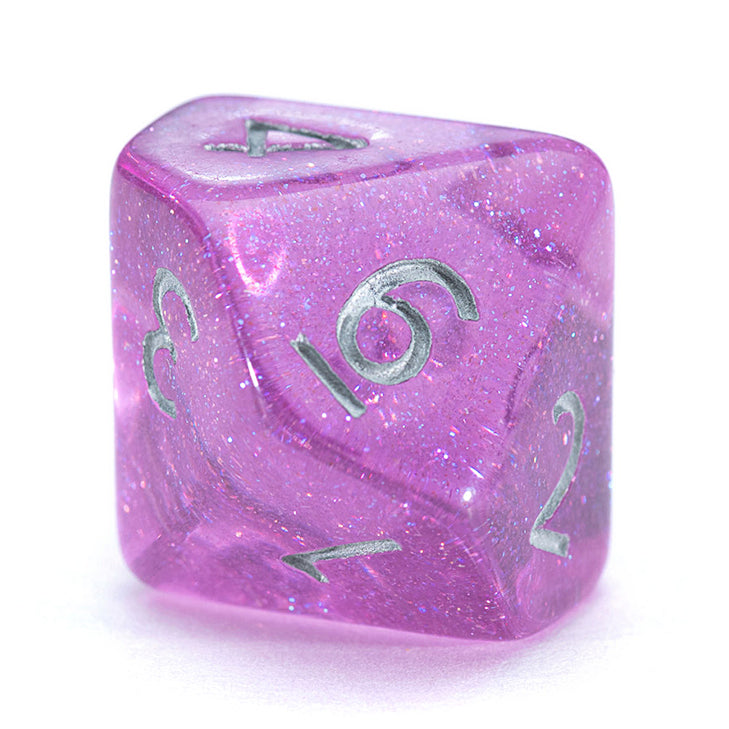 Game Keeper's Dice - Holographic Dice - 'Lilac Blossom' - 10d10 Dice Set