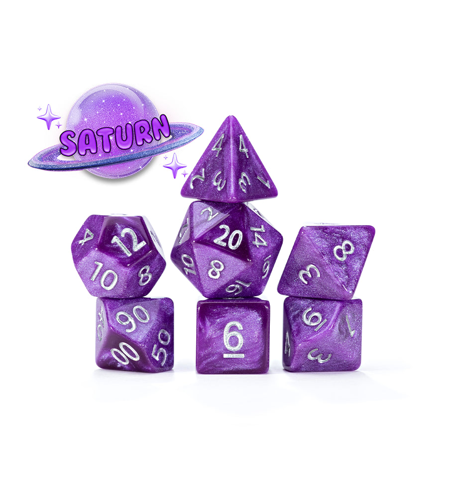 Gate Keeper Games - Mercurial Dice - 'Saturn' 7 Die Set