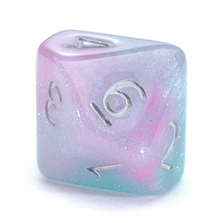 Game Keeper's Dice - Aether Dice - 'Mintgenta' - 10d10 Dice Set