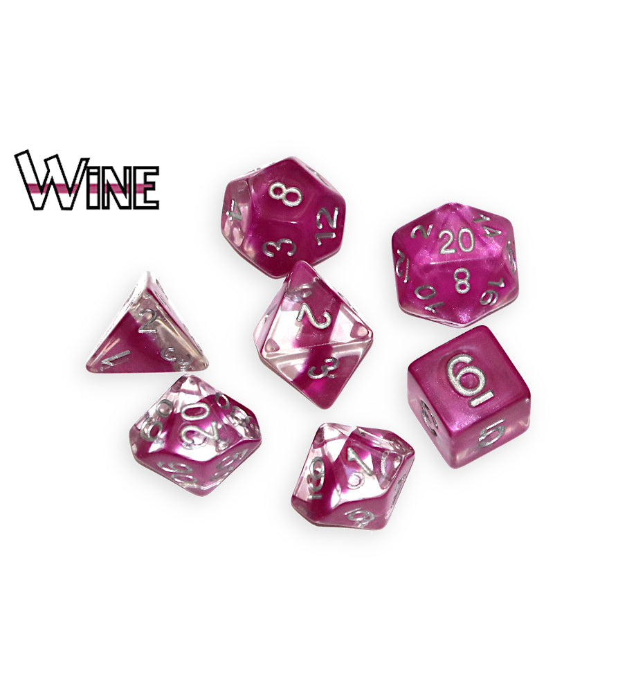 Gate Keeper Games - Neutron Dice - 'Wine' 7 Die Set
