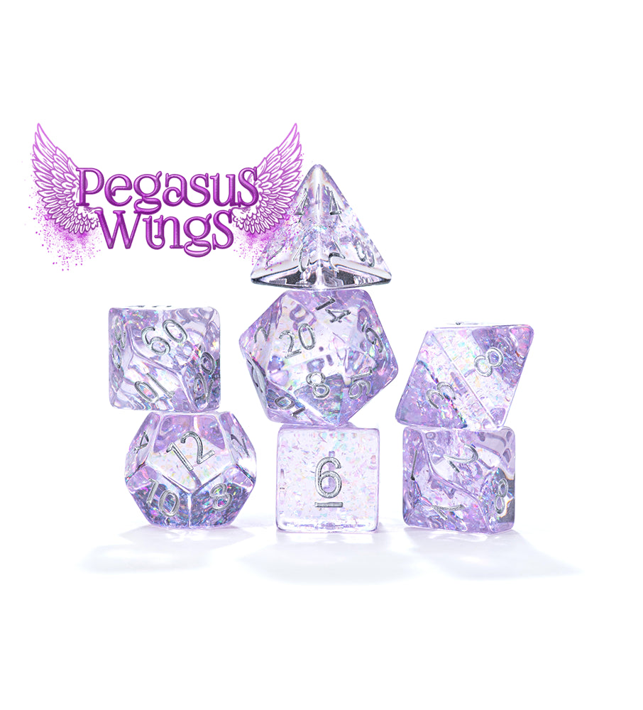 Gate Keeper Games - Holographic Dice - 'Pegasus Wings' 7 Die Set