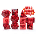 Gate Keeper Games - Inclusion Dice - 'Red Dragon Eggs' - 11 Die Set