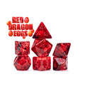 Gate Keeper Games - Inclusion Dice - 'Red Dragon Eggs' 7 Die Set