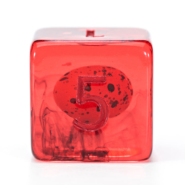 Gate Keeper Games - Inclusion Dice - 'Red Dragon Eggs' - 12d6 Dice Set