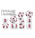 Gate Keeper Games - Alea Simplex Dice - 'Roman Marble' - 11 Die Set
