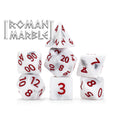 Gate Keeper Games - Alea Simplex Dice - 'Roman Marble' 7 Die Set