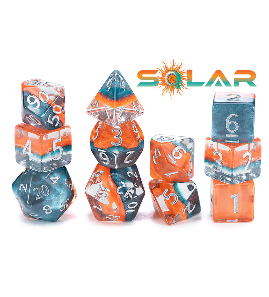 Gate Keeper Games - Eclipse Dice - 'Solar Eclipse' - 11 Die Set