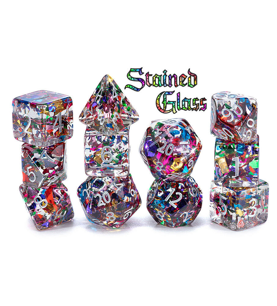 Gate Keeper Games - Inclusion Dice - 'Stained Glass' - 11 Die Set