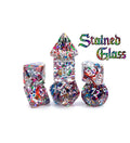 Gate Keeper Games - Inclusion Dice - 'Stained Glass' 7 Die Set