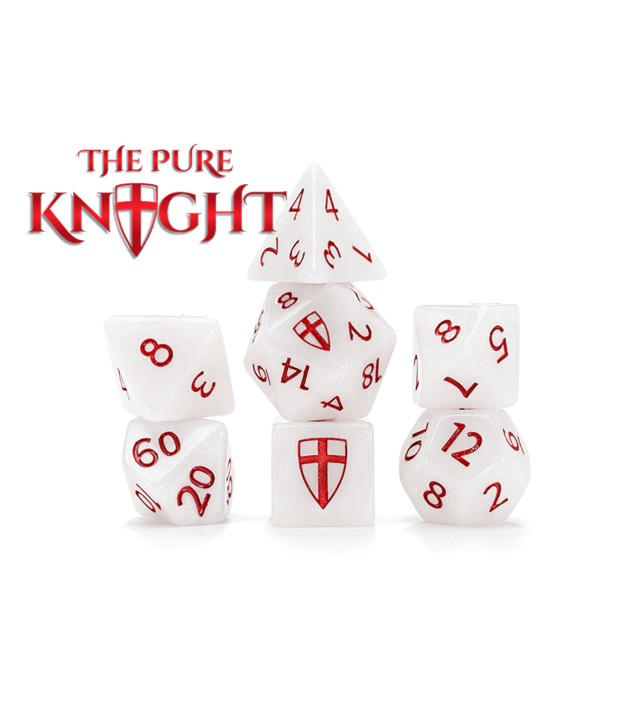 Gate Keeper Games - Alea Simplex Dice - 'The Pure Knight' 7 Die Set