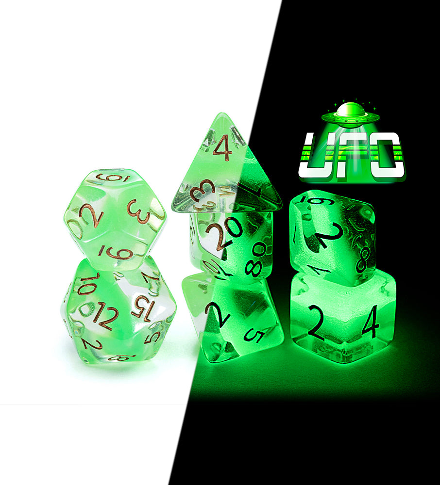 Gate Keeper Games - Radiant Dice (GID) - 'UFO' 7 Die Set