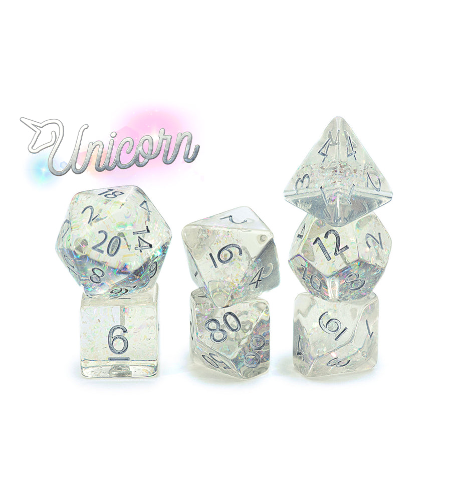 Gate Keeper Games - Holographic Dice - 'Unicorn' 7 Die Set