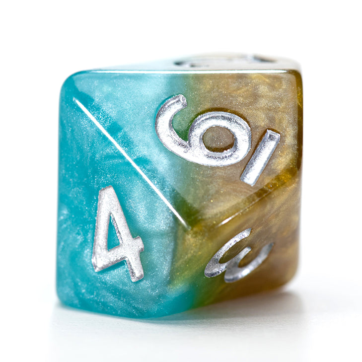 Game Keeper's Dice - Halfsies Dice - 'Venetian Dice' - 10d10 Dice Set