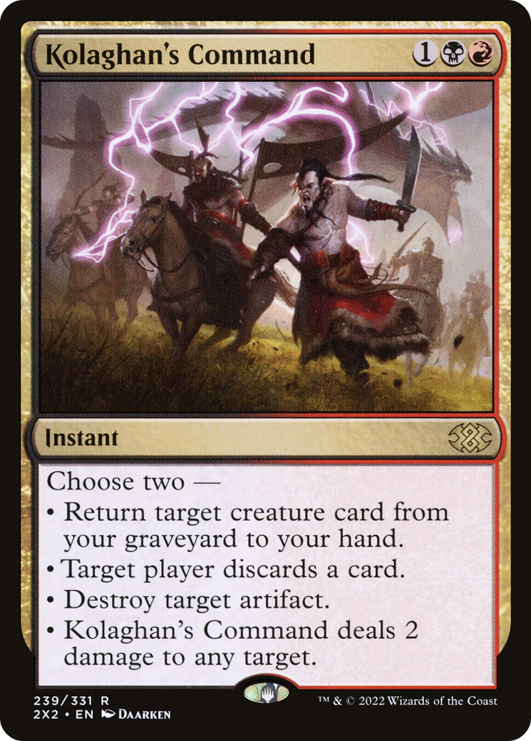 Kolaghan's Command (2X2-239) [Double Masters 2022] Foil