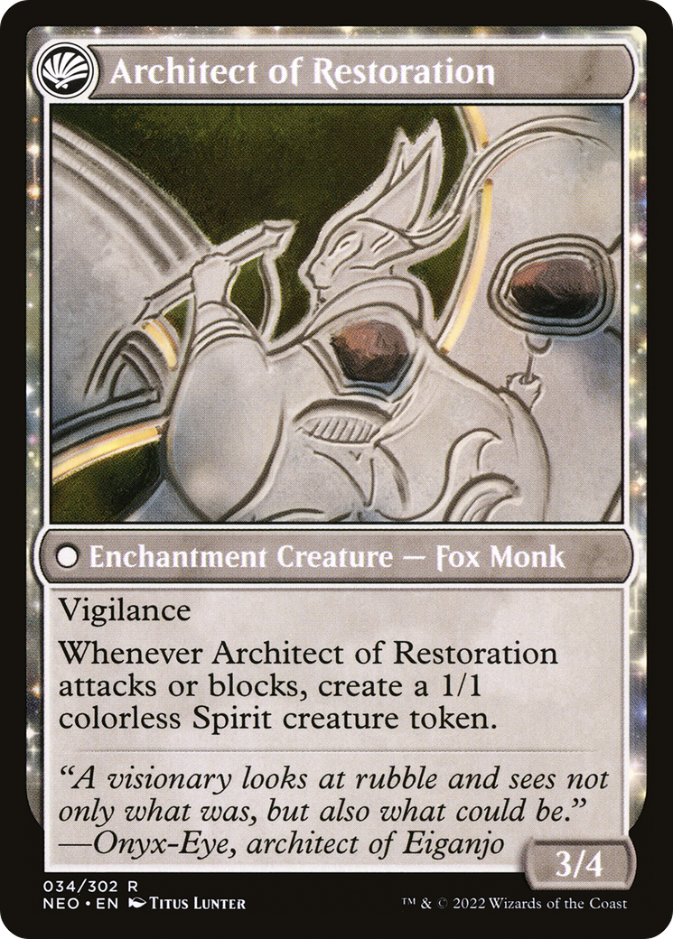 The Restoration of Eiganjo (NEO-034) [Kamigawa: Neon Dynasty] Foil