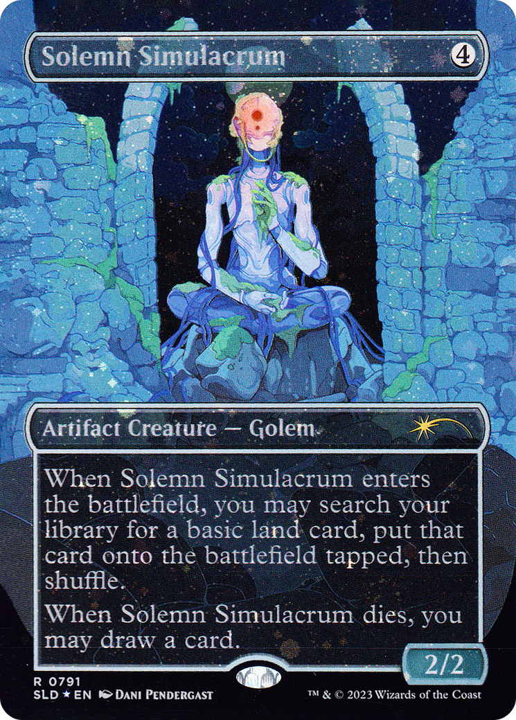 Solemn Simulacrum (SLD-791) (Galaxy Foil) (Borderless) [Secret Lair Drop] Foil