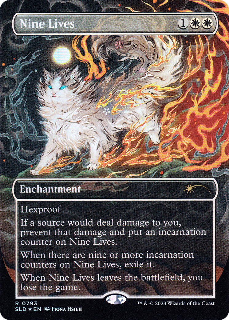 Nine Lives (SLD-793) (Borderless) [Secret Lair Drop] Foil