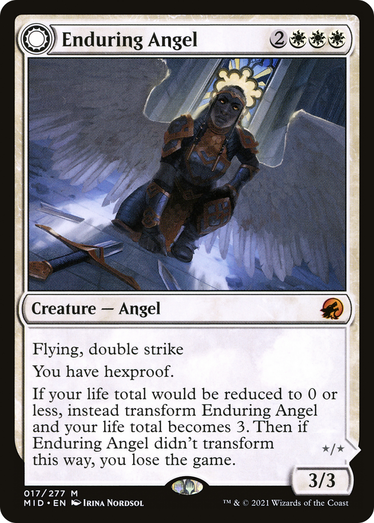 Enduring Angel (MID-017) [Innistrad: Midnight Hunt] Foil