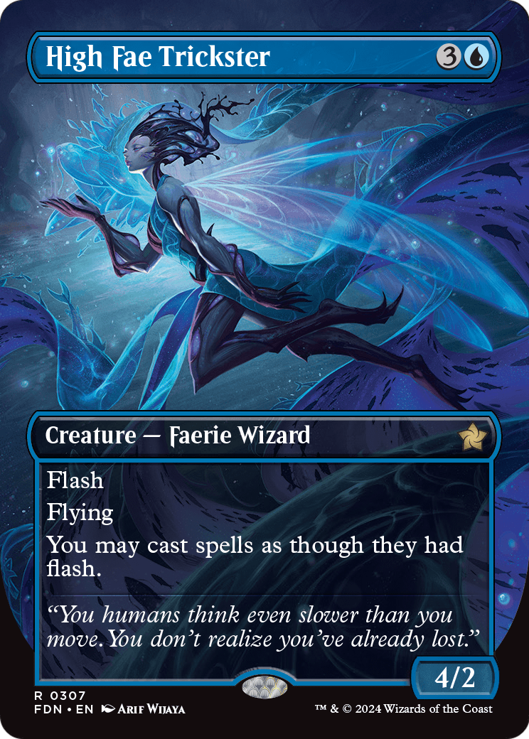 High Fae Trickster (Borderless) (FDN-307) [Foundations] Foil