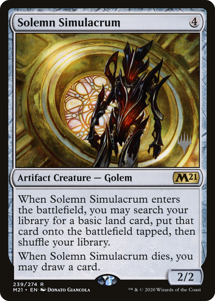 Solemn Simulacrum (PPM21-239) [Promo Pack: Core Set 2021 Promos] Foil