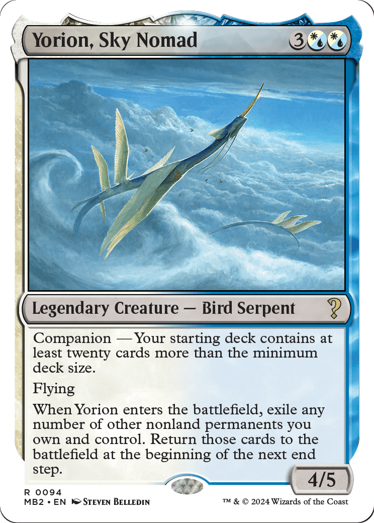 Yorion, Sky Nomad (White Border) (MB2-094) [Mystery Booster 2]