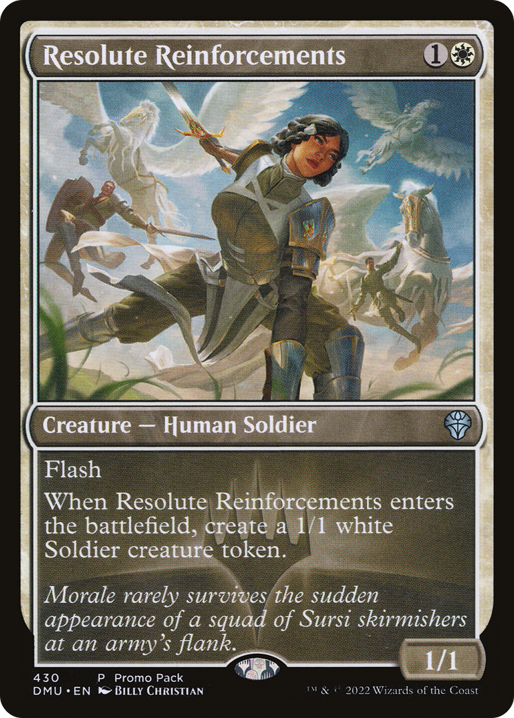 Resolute Reinforcements (PPDMU-430) [Promo Pack: Dominaria United] Foil