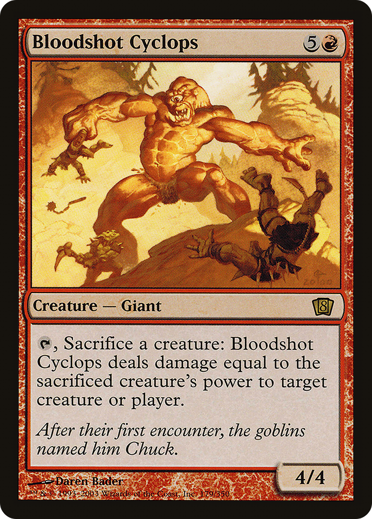 Bloodshot Cyclops (8ED-179) [8th Edition] Foil