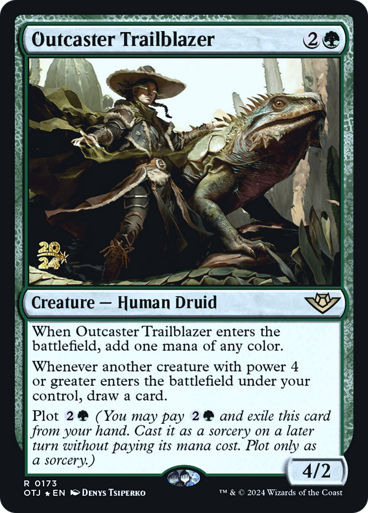 Outcaster Trailblazer (PRE-173) [Outlaws of Thunder Junction Promos] Foil