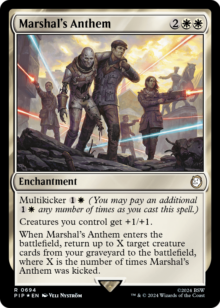 Marshal's Anthem (Surge Foil) (PIP-694) (Extended Art) [Fallout] Foil