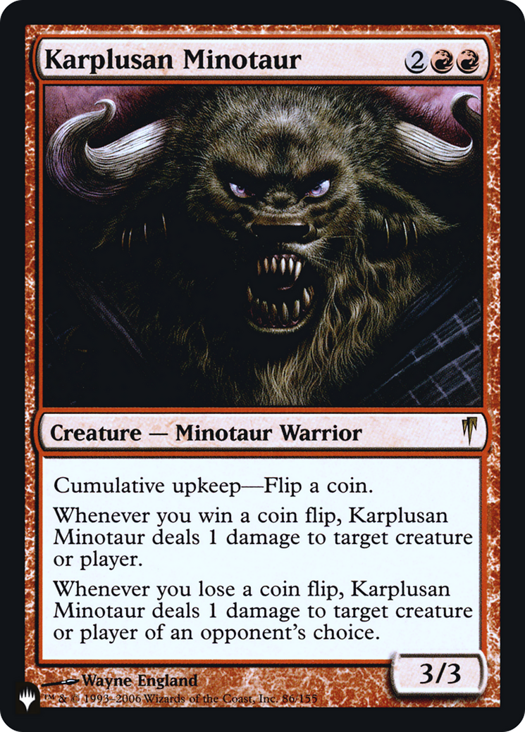 Karplusan Minotaur (LIST-086) [The List] Foil