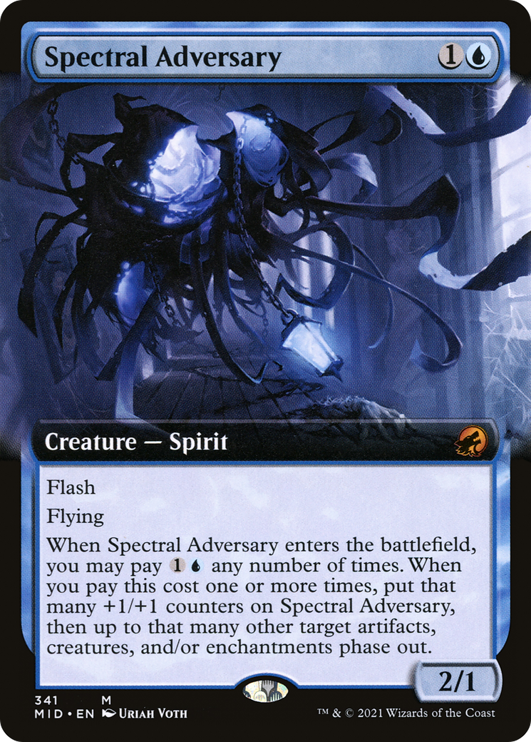 Spectral Adversary (Extended Art) (MID-341) [Innistrad: Midnight Hunt] Foil