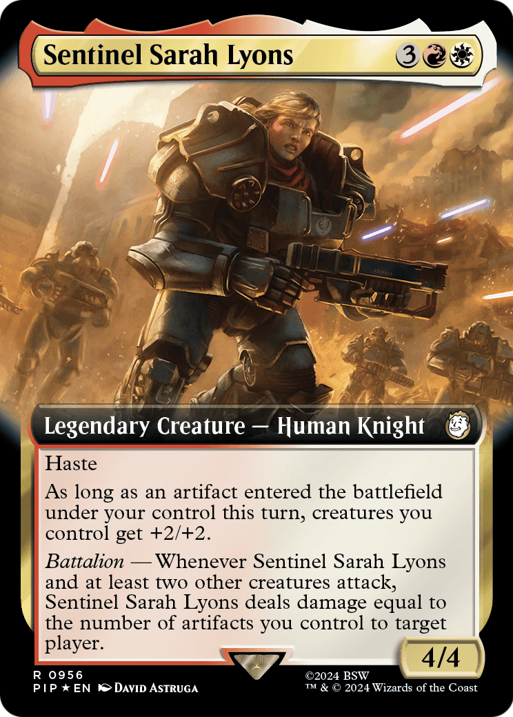 Sentinel Sarah Lyons (Extended Art) (Surge Foil) (PIP-956) [Fallout] Foil