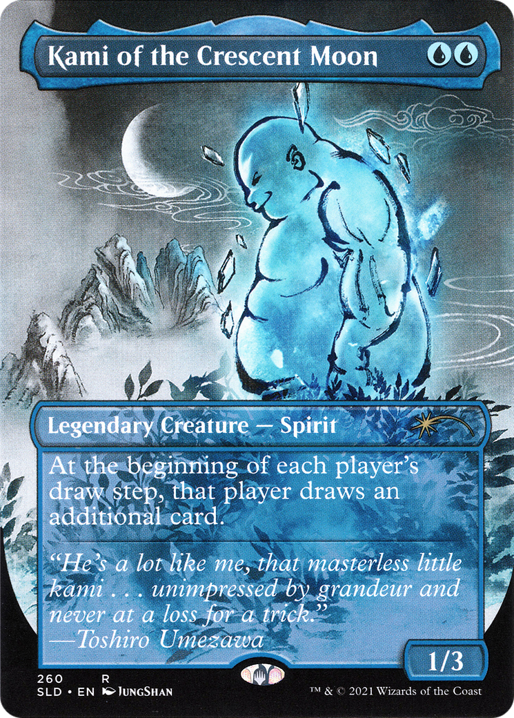 Kami of the Crescent Moon (SLD-260) (Borderless) [Secret Lair Drop] Foil