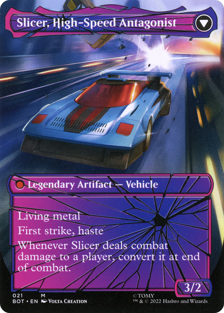 Slicer, Hired Muscle (Shattered Glass) (BOT-021) (Borderless) [Transformers] Foil