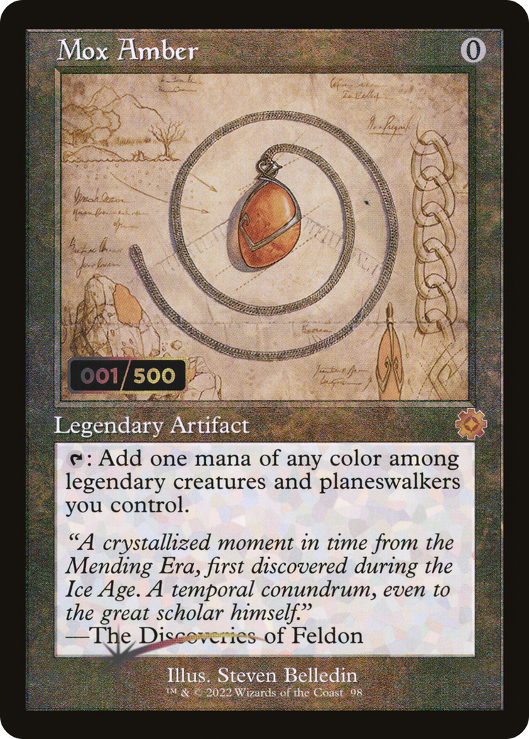 Mox Amber (Schematic) (Serial Numbered) (BRR-98Z) [The Brothers' War Retro Artifacts] Foil