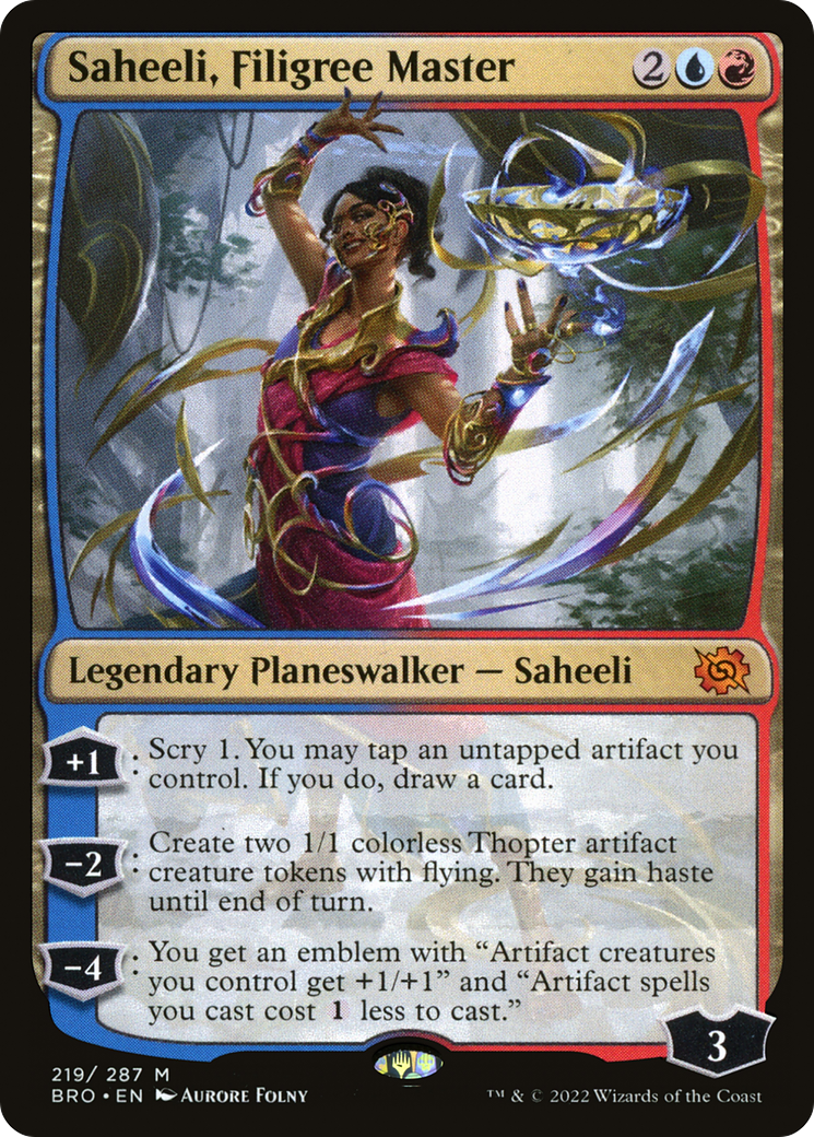 Saheeli, Filigree Master (BRO-219) [The Brothers' War] Foil