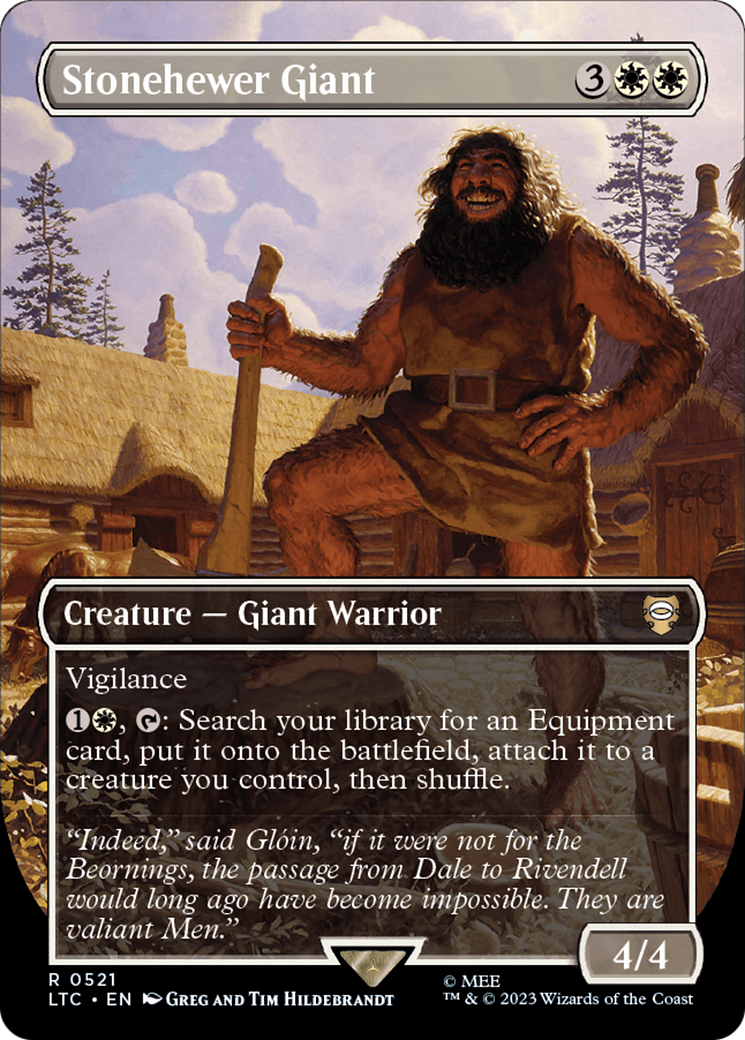 Stonehewer Giant (Borderless) (LTC-521) [Tales of Middle-earth Commander] Foil