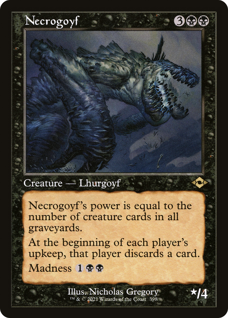 Necrogoyf (Retro Frame) (MH2-398) [Modern Horizons 2] Foil