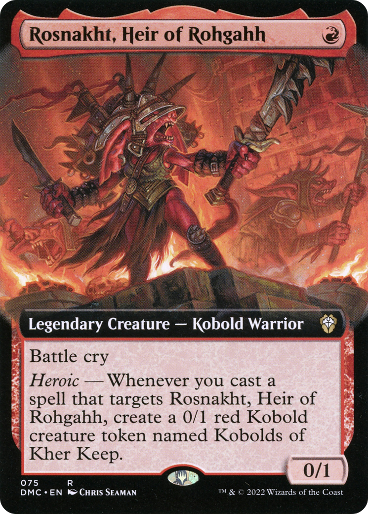 Rosnakht, Heir of Rohgahh (Extended Art) (DMC-075) [Dominaria United Commander] Foil