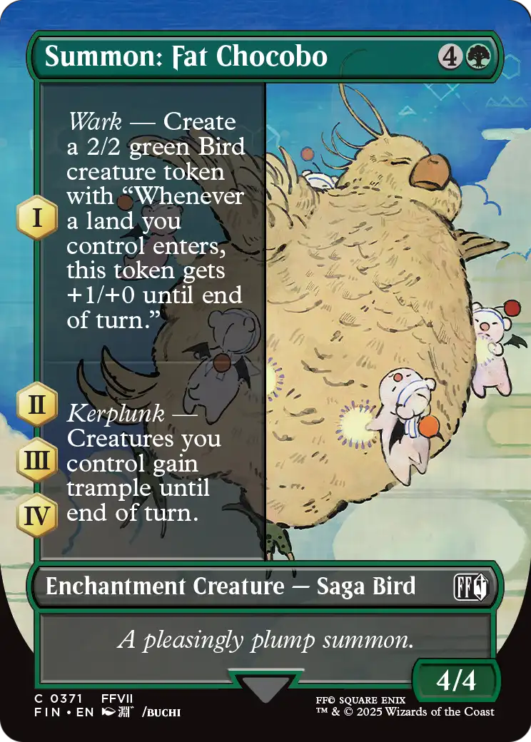 Summon: Fat Chocobo (Borderless) (FIN-371) [FINAL FANTASY] Foil