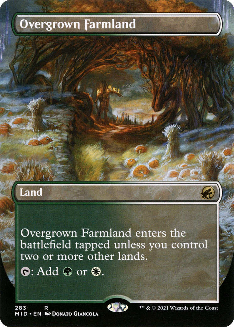 Overgrown Farmland (Borderless) (MID-283) [Innistrad: Midnight Hunt]