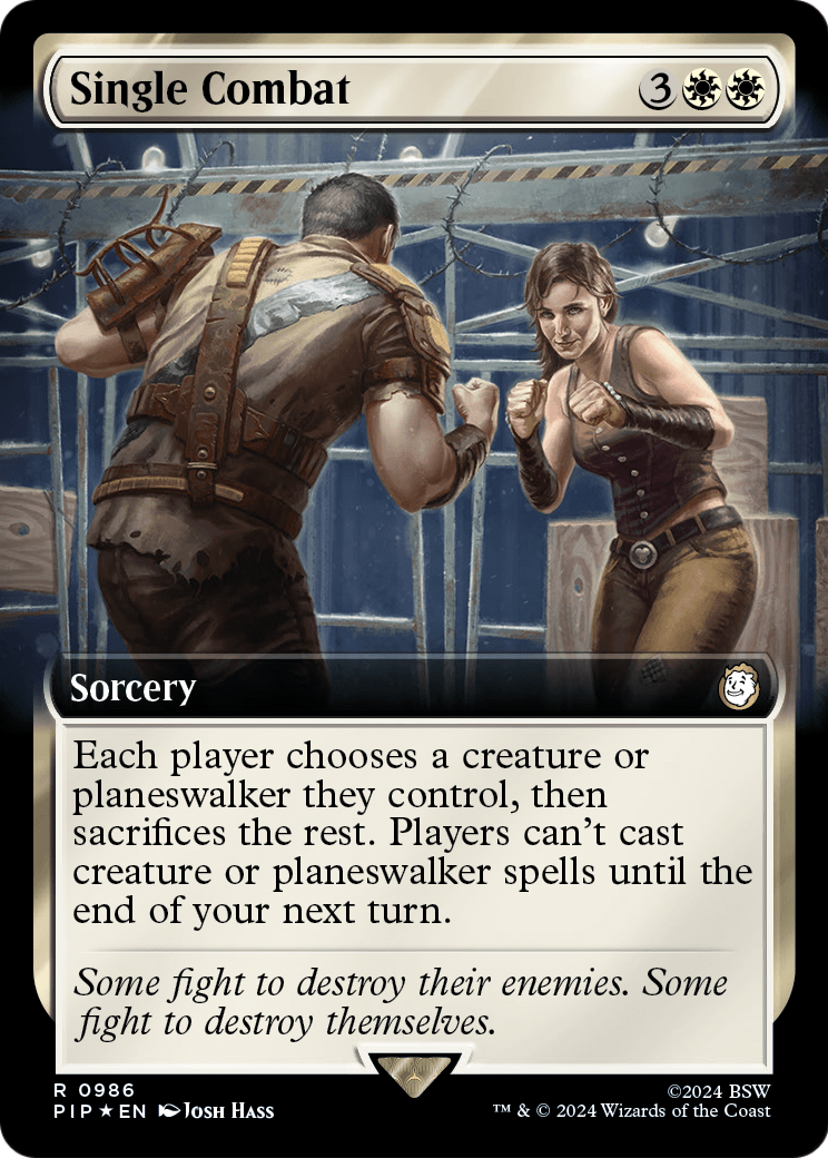 Single Combat (Extended Art) (Surge Foil) (PIP-986) [Fallout] Foil