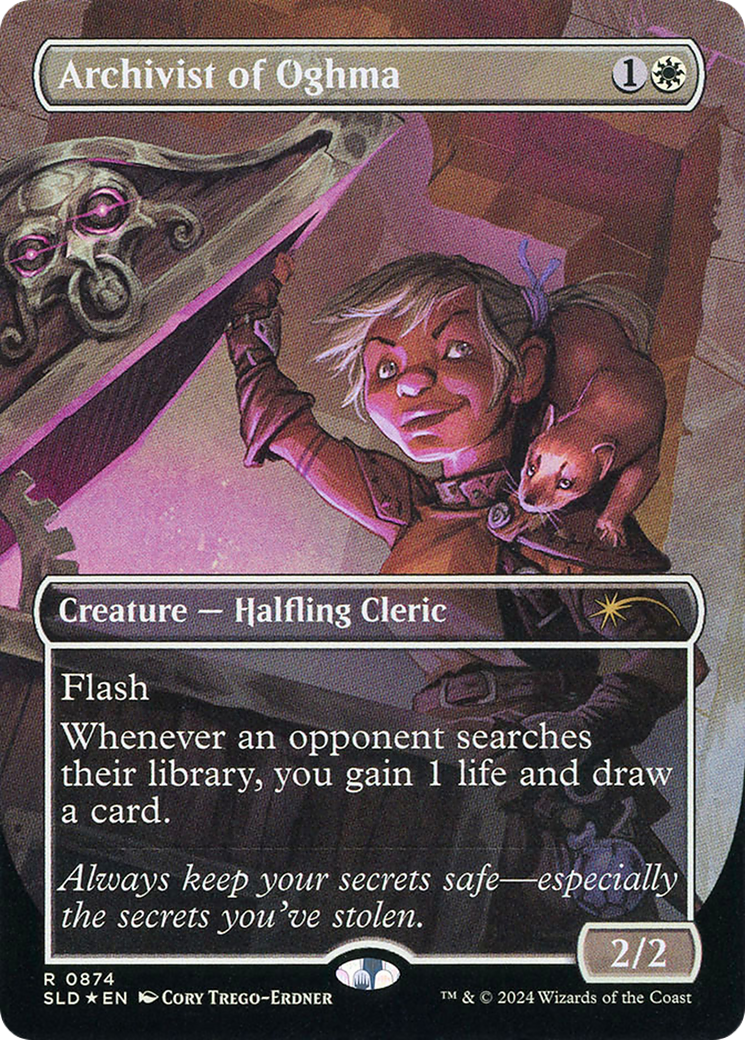 Archivist of Oghma (Rainbow Foil) (SLD-874) (Borderless) [Secret Lair Drop] Foil
